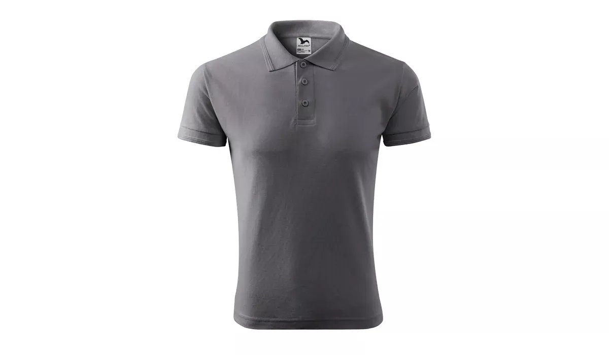 PIQUE POLO 203 mens polo shirt - steel gray