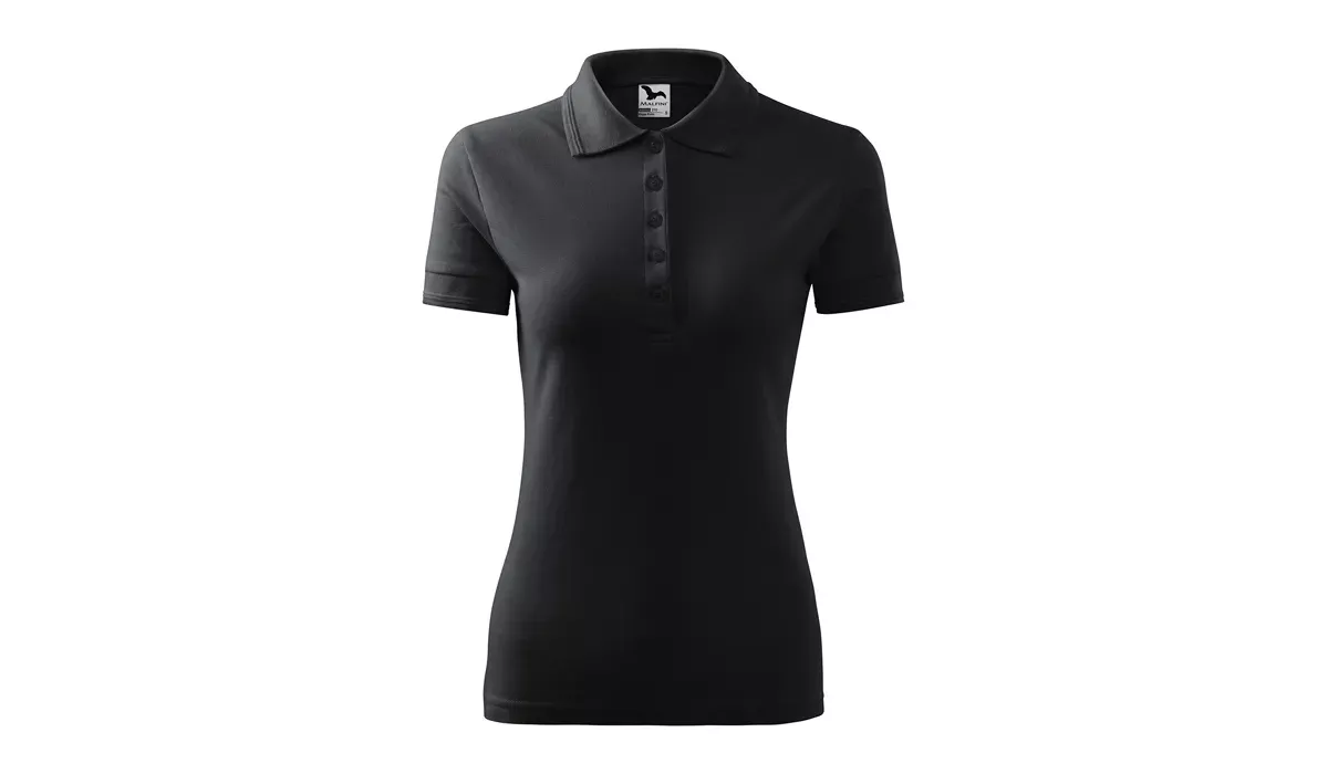 PIQUE POLO 210 Damen Polohemd - ebony grau