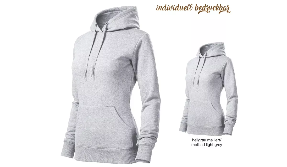 CAPE 414 Damen Sweatshirt - hellgrau melliert