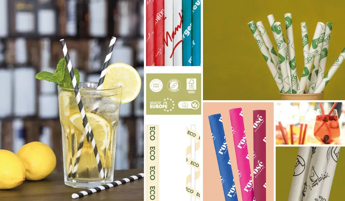 Paper Straws in flexoprint Ø  10 mm x 230 mm
