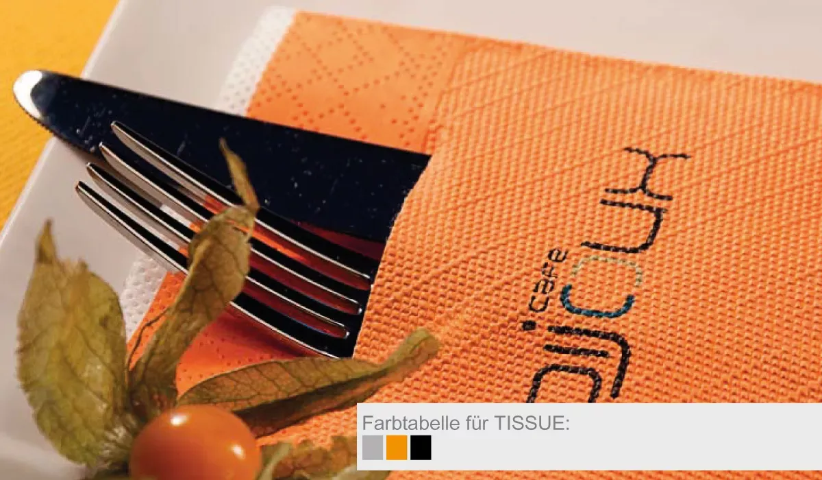 Dinner-Pocket-Napkin made of tissue deluxe light 3-ply colored 1-colored