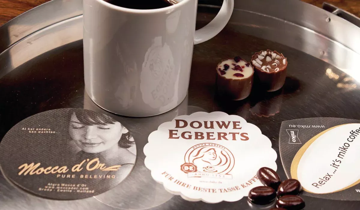 Coasters made of absorbent paper flexo printed 50g white
