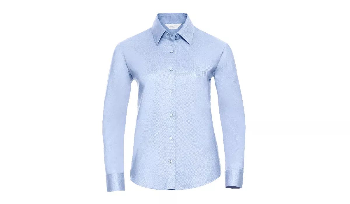 Oxford Blouse Ladies long Sleeve - oxford blue