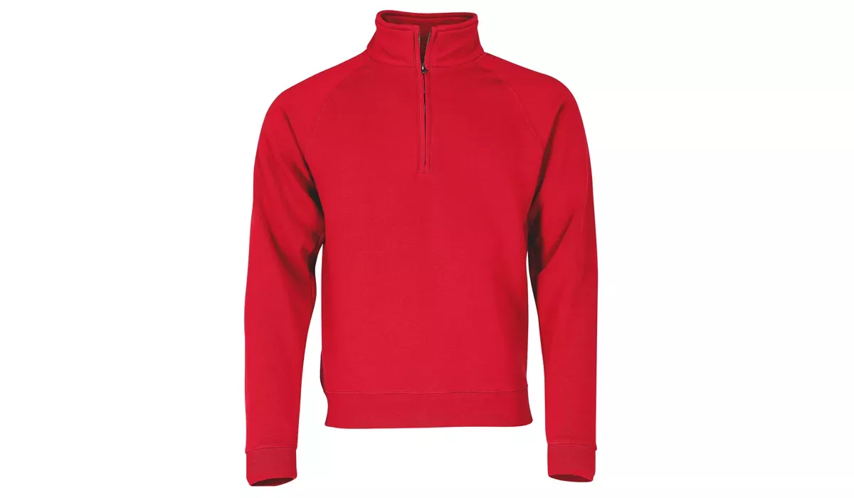 Premium Zip Neck Sweat Unisex - red
