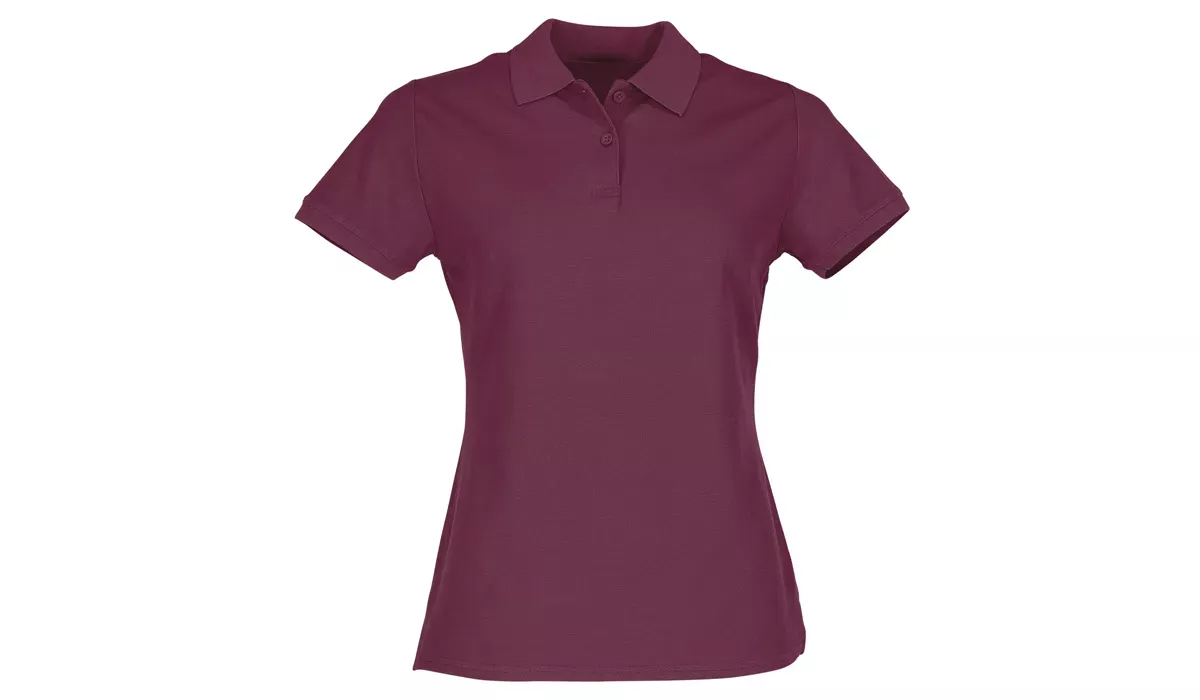 ladies premium polo - burgundy