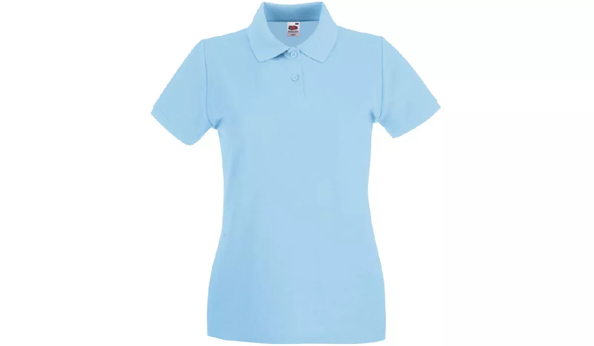 ladies premium polo - pastel blue