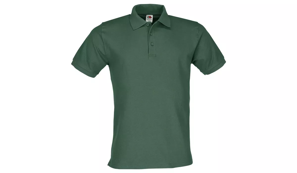 Premium cotton polo shirt Men - bottle green