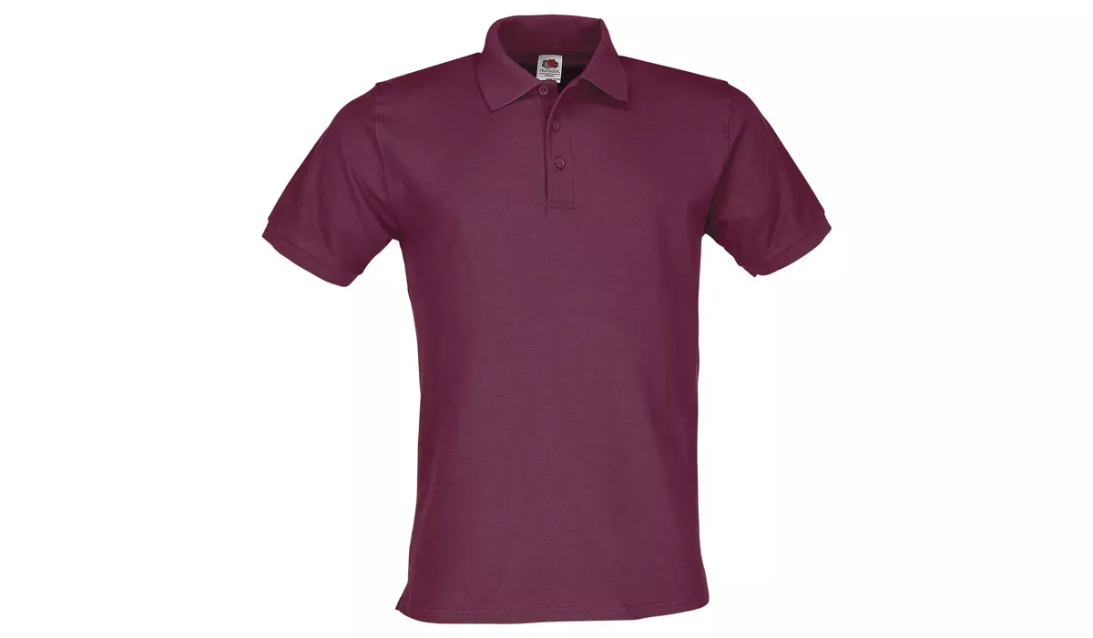 Premium cotton polo shirt Men - burgundy
