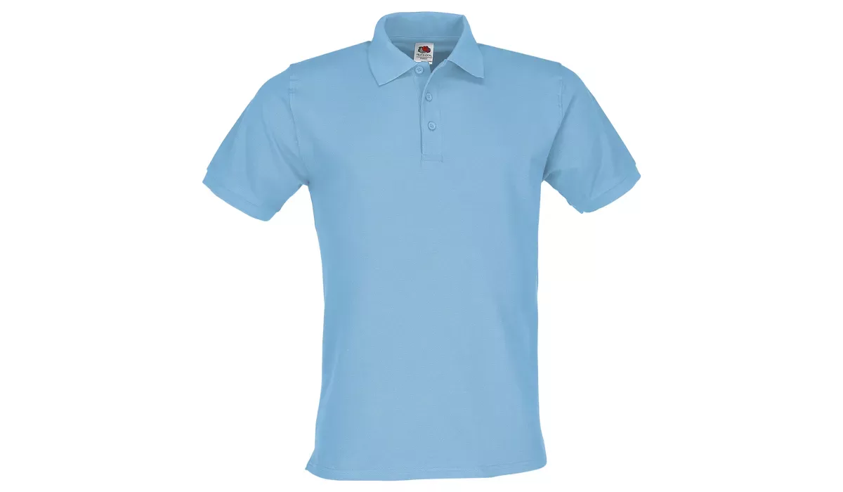 Premium cotton polo shirt Men - pastel blue