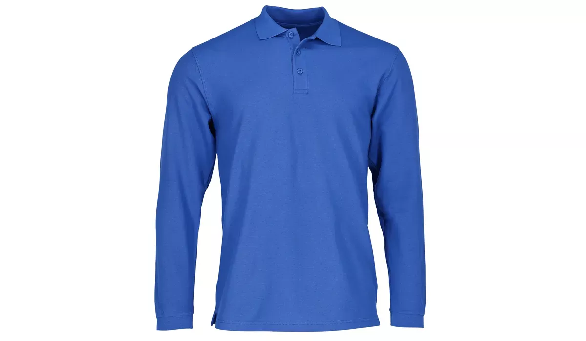 premium long sleeve polo unisex - royal