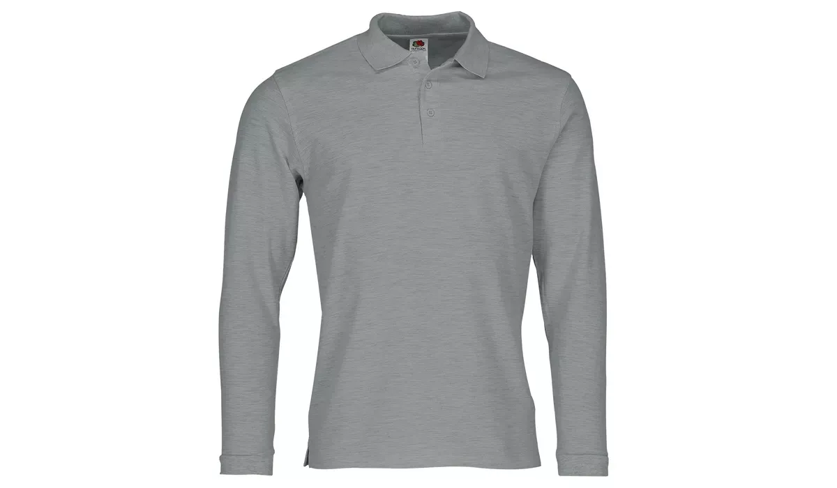 premium long sleeve polo unisex - athletic heather