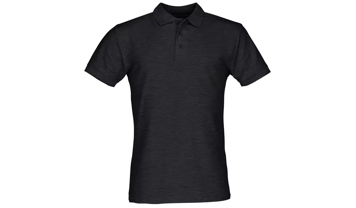 65/35 Polo aus Mischgewebe Men - dunkelgrau meliert