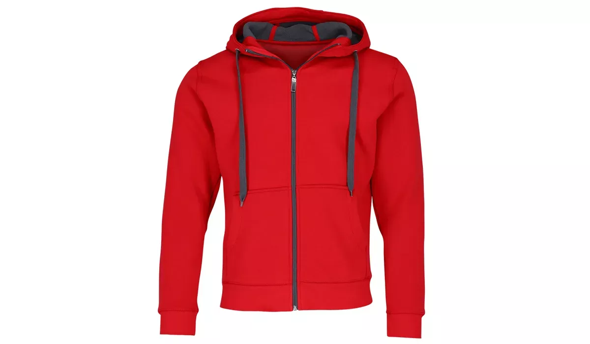 Doubleface Hooded Jacket unisex - red/carbon
