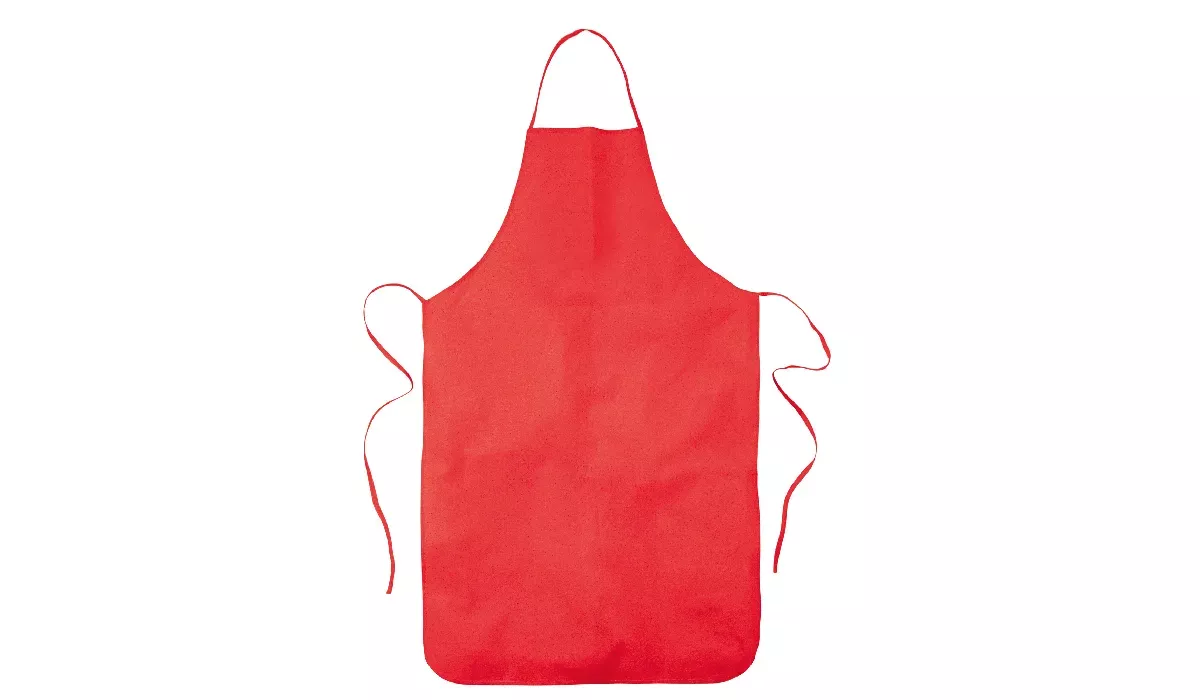 Bib apron cotton - red