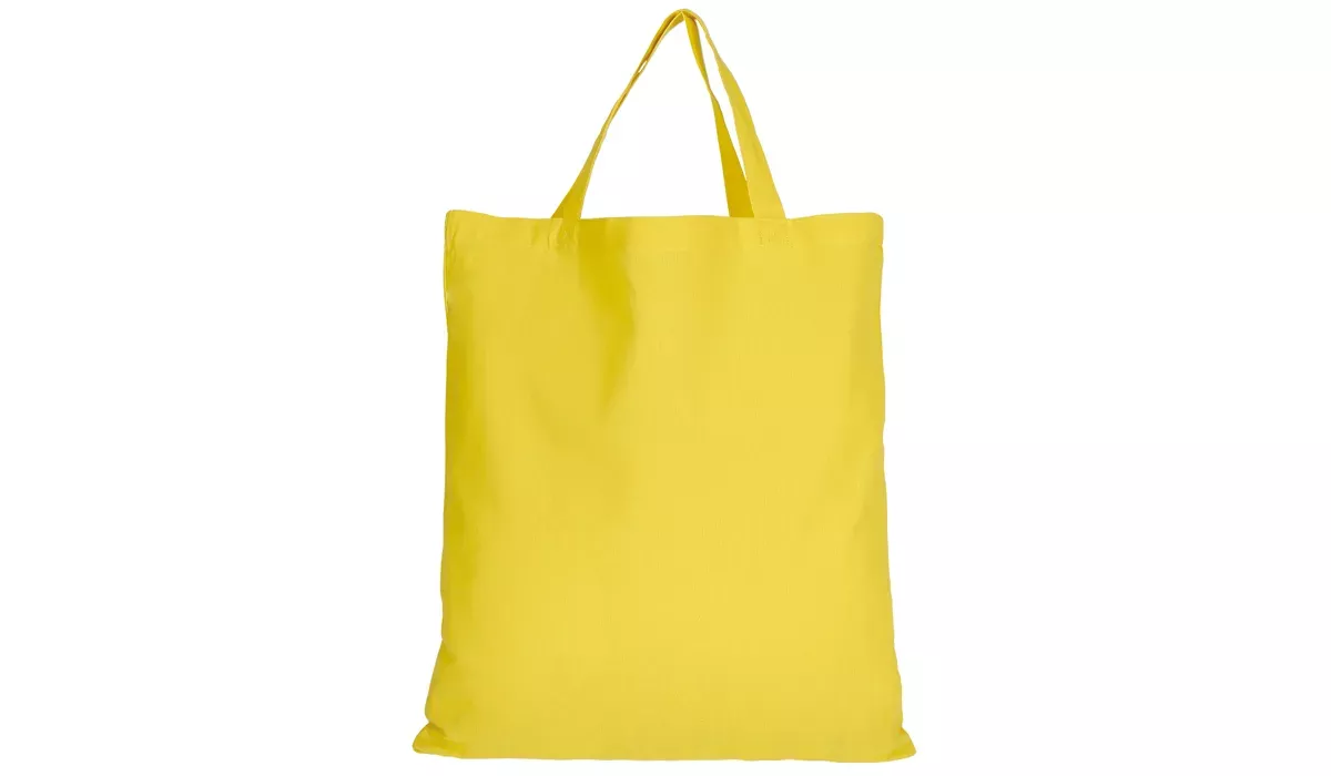 Baumwolltasche Classic mit zwei kurzen Henkeln - gelb
