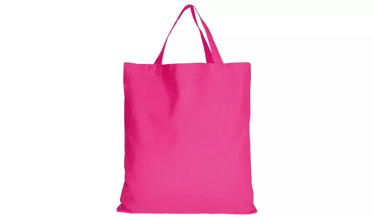 Baumwolltasche Classic mit zwei kurzen Henkeln - pink
