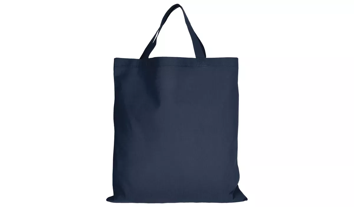 Baumwolltasche Classic mit zwei kurzen Henkeln - dunkelblau