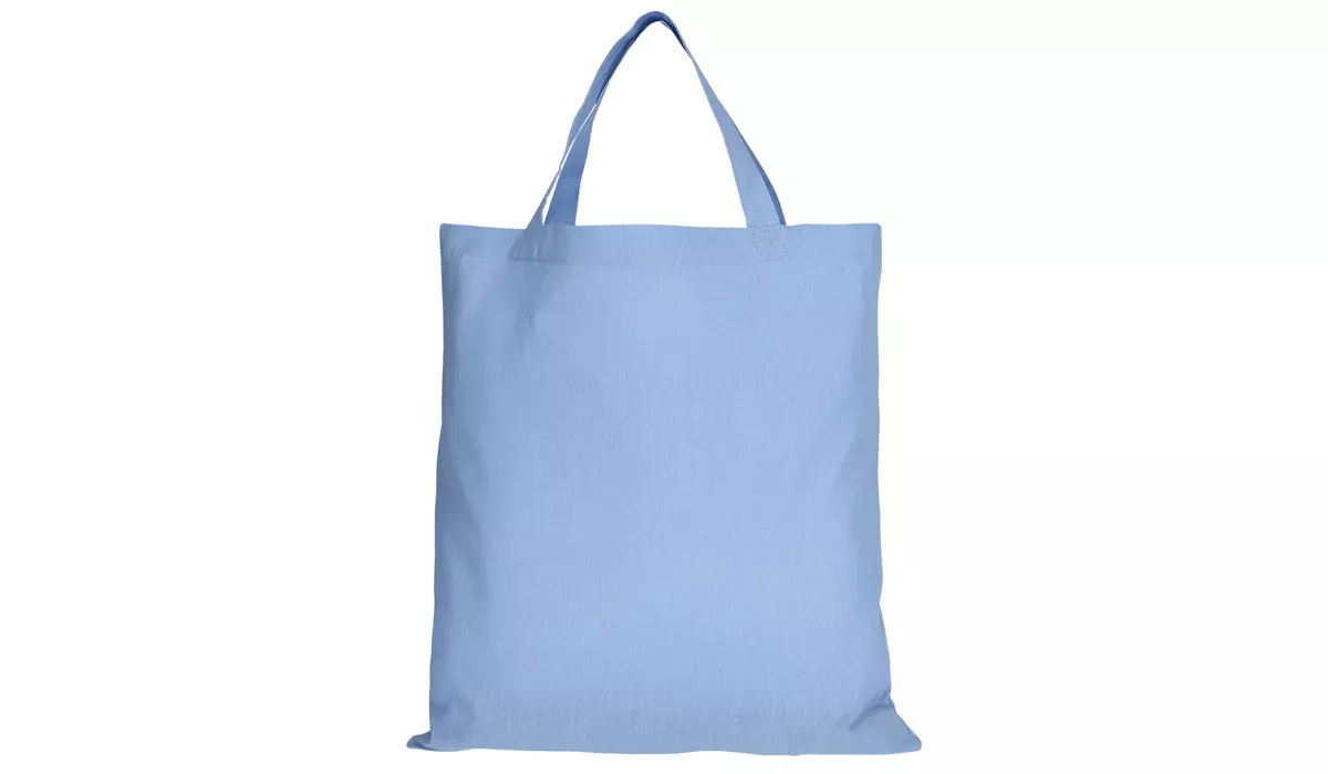 Baumwolltasche Classic mit zwei kurzen Henkeln - himmelblau