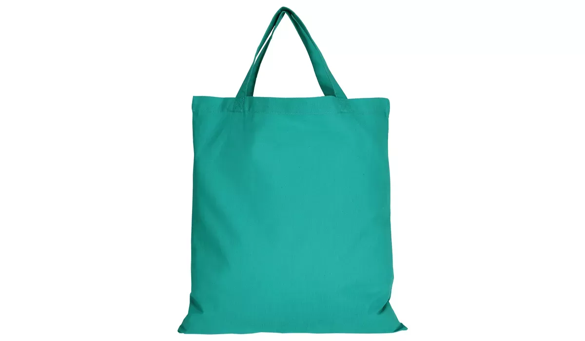 Baumwolltasche Classic mit zwei kurzen Henkeln - smaragd