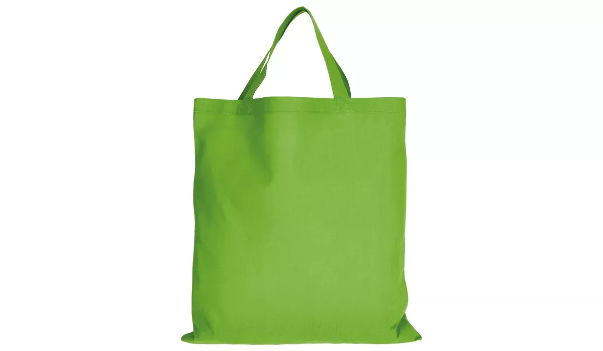 Baumwolltasche Classic mit zwei kurzen Henkeln - hellgrün