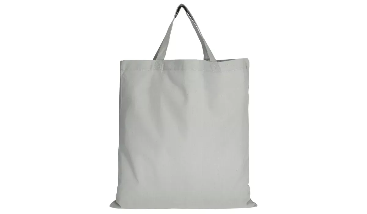 Baumwolltasche Classic mit zwei kurzen Henkeln - grau