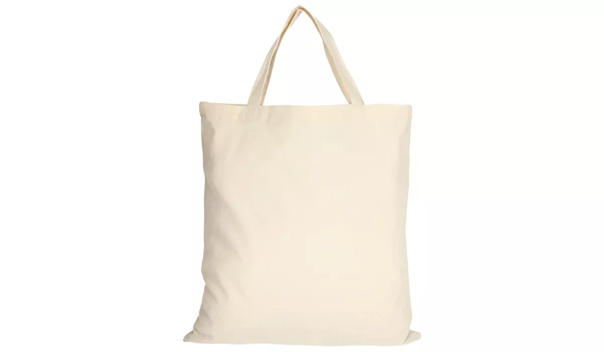 Baumwolltasche Classic mit zwei kurzen Henkeln - natur