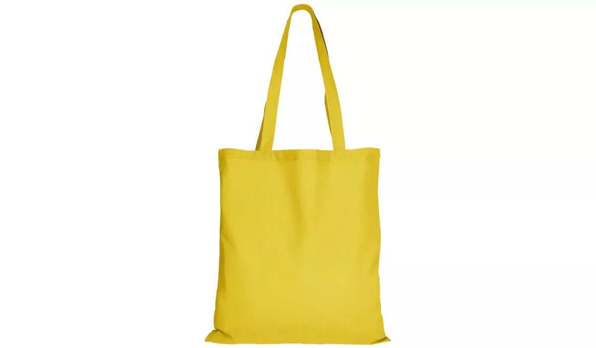 Cotton bag Classic with two long handles - yellow