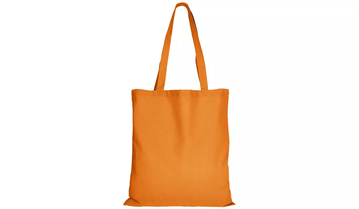 Baumwolltasche Classic mit zwei langen Henkeln - mandarin