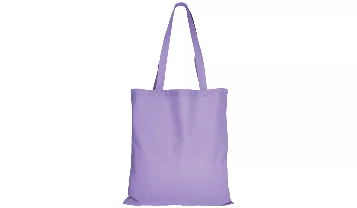 Cotton bag Classic with two long handles - lavender