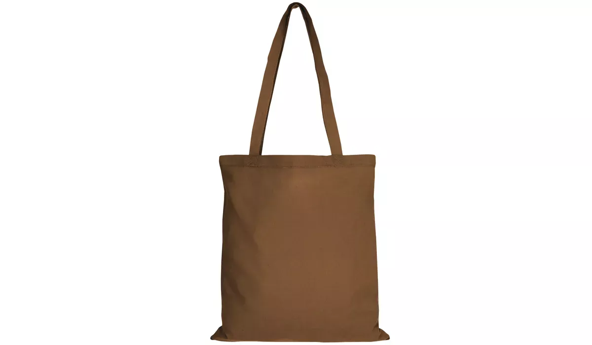 Baumwolltasche Classic mit zwei langen Henkeln - braun