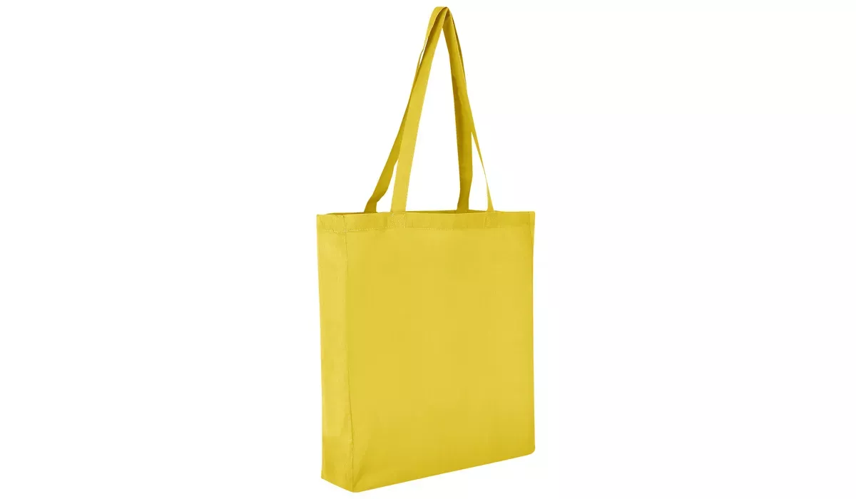 Cotton bag Classic with bottom gusset - yellow