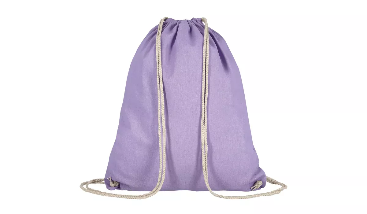Gym bag made of 100% cotton - lavender
