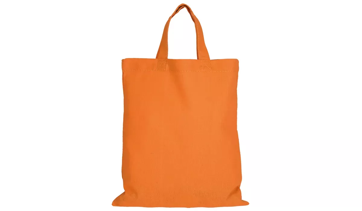 Baumwolltasche Midi mit zwei kurzen Henkeln - mandarin