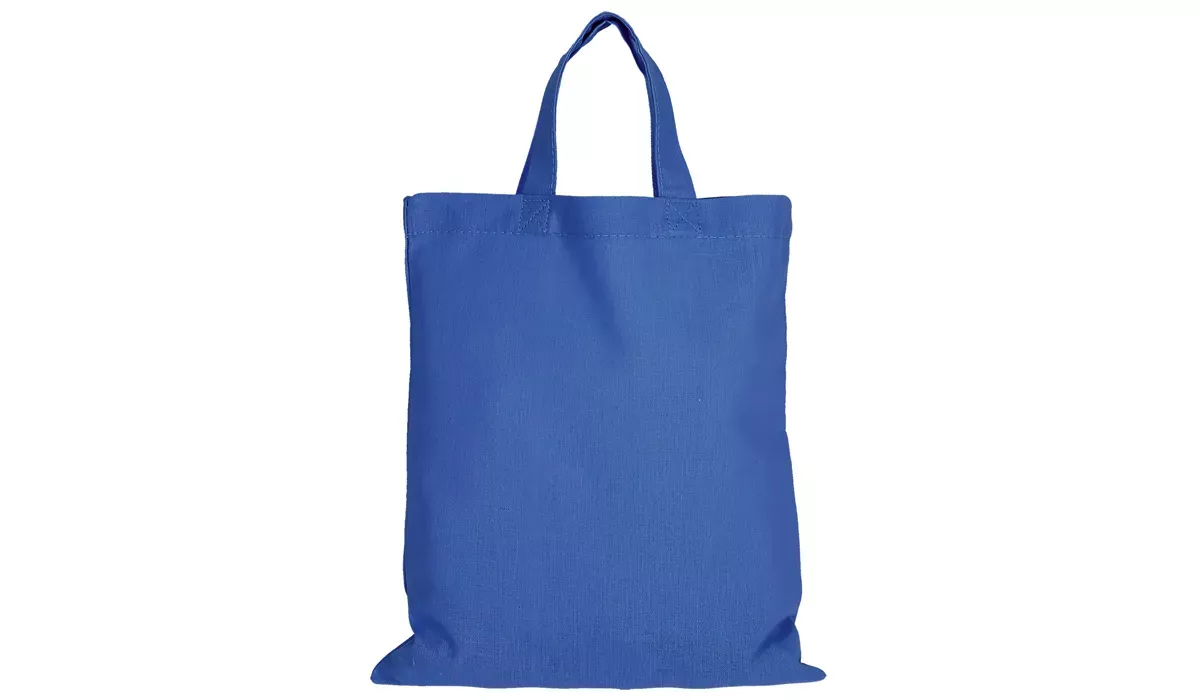 Baumwolltasche Midi mit zwei kurzen Henkeln - royalblau