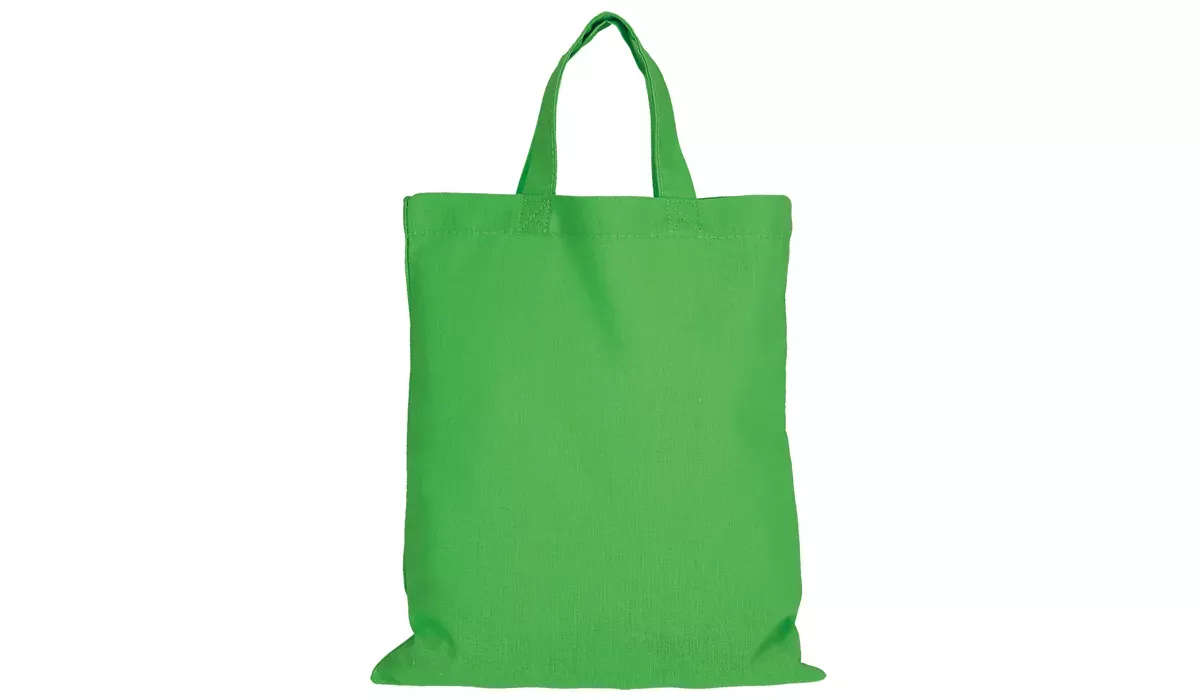 Baumwolltasche Midi mit zwei kurzen Henkeln - maigrün