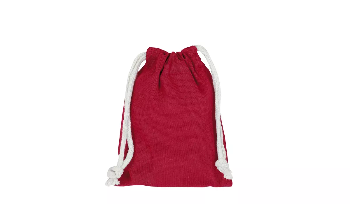 Pull bag with double drawstring 10 x 14 cm - dark red