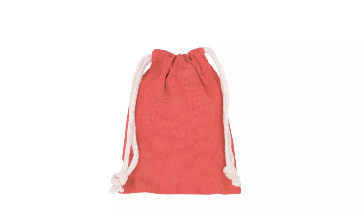 Pull bag with double drawstring 10 x 14 cm - salmon