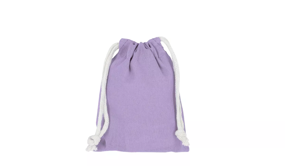 Pull bag with double drawstring 10 x 14 cm - lavender