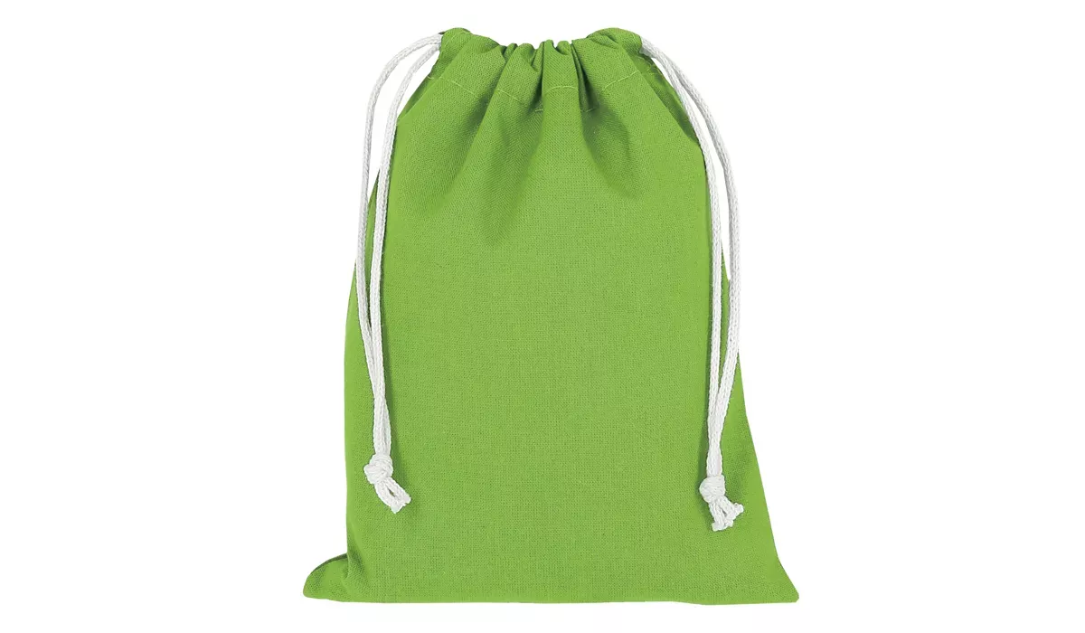 Pull bag with double drawstring 15 x 20 cm - lime green