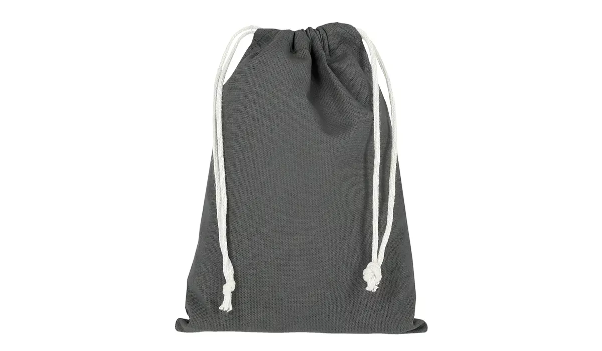 Pull bag with double drawstring 15 x 20 cm - steel gray