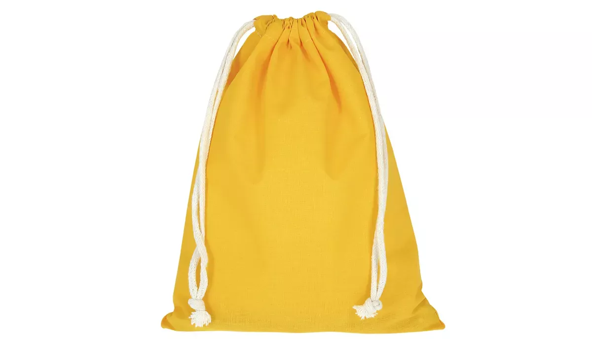 Pull bag with double drawstring 25 x 30 cm - sunflower yellow