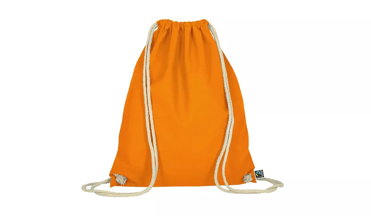 Turnbeutel aus Fairtrade-Baumwolle - mandarin