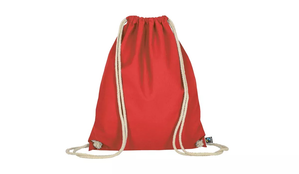 Turnbeutel aus Fairtrade-Baumwolle - rot