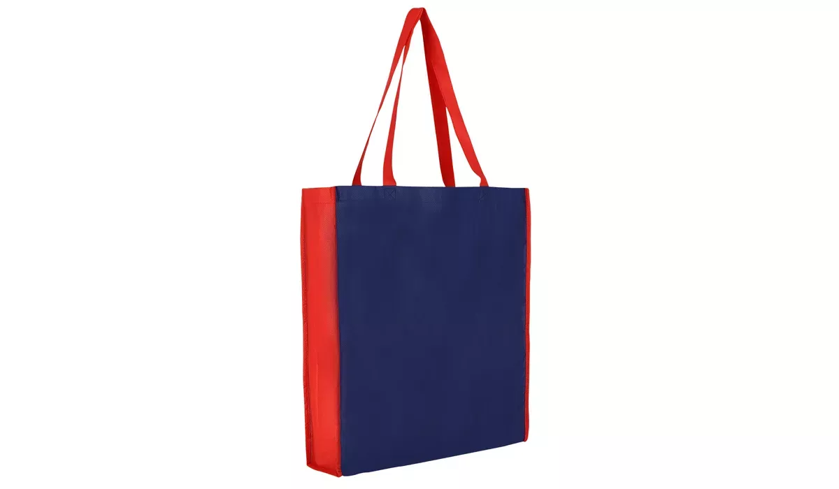 Tasche aus 100% Polypropylen City-Bag 2 - dunkelblau/rot