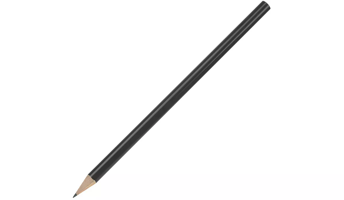 Bleistift lackiert - schwarz 12
