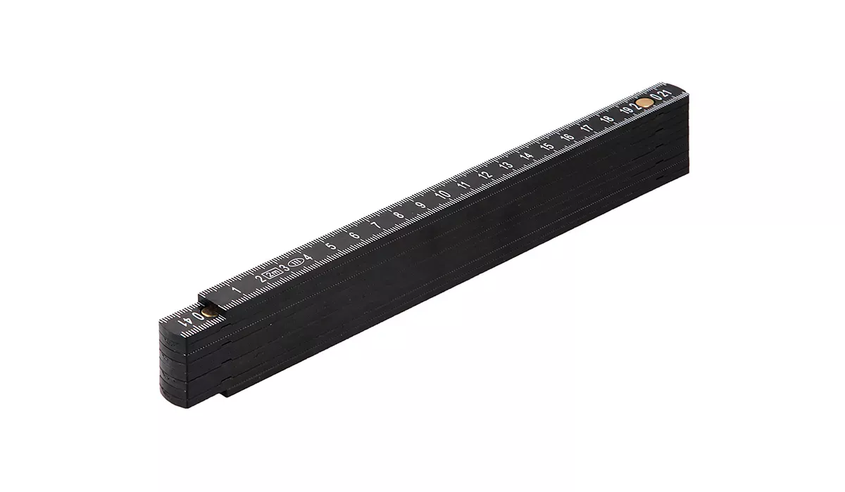 Plastic folding ruler Flexible - black