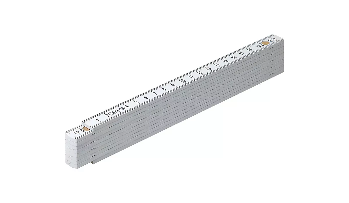 Plastic folding ruler Flexible - white