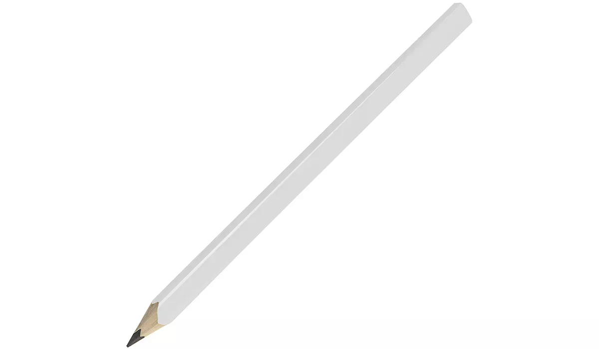 Zimmermannsbleistift - weiß