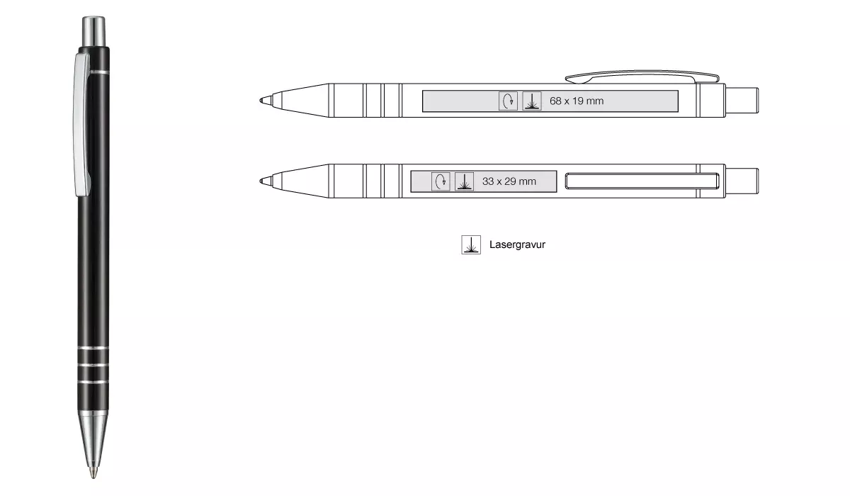 Ballpoint Pen Glance - black