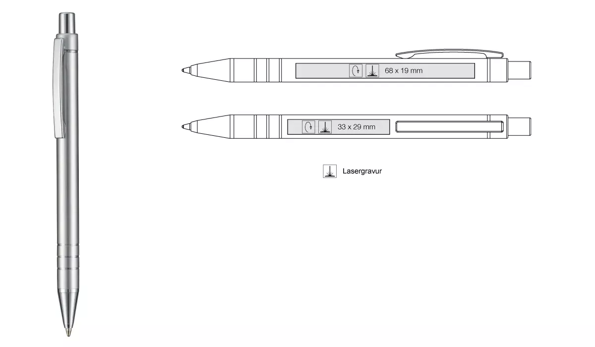 Ballpoint Pen Glance - silver
